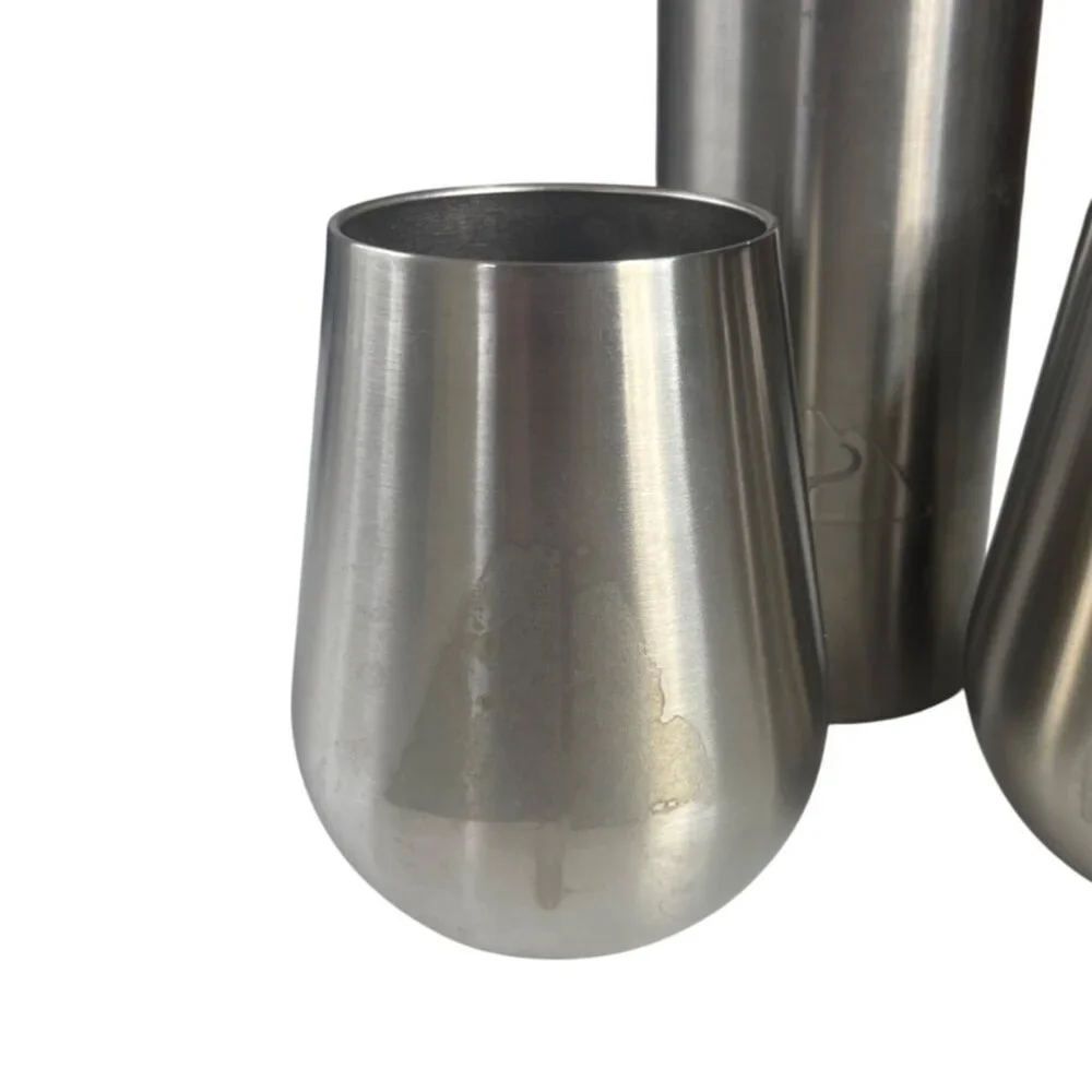 Ozark Trail Stainless Steel Wine Bottle Set 2 Stemless Tumblers Insulated Silver